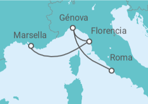 Itinerario del Crucero Italia - MSC Cruceros