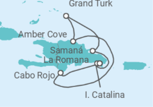 Itinerario del Crucero República Dominicana, Bahamas - Costa Cruceros