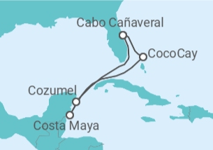 Itinerario del Crucero México - Royal Caribbean