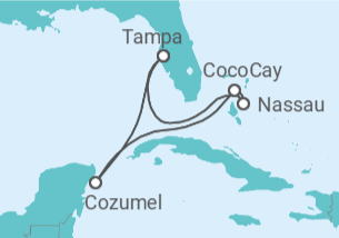 Itinerario del Crucero México, Bahamas - Royal Caribbean