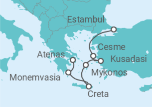 Itinerario del Crucero Grecia, Turquía - Seabourn
