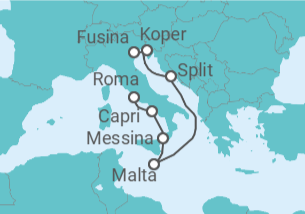 Itinerario del Crucero Final Veneciano - Regent Seven Seas