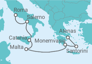 Itinerario del Crucero Ópera de las islas - Regent Seven Seas
