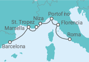 Itinerario del Crucero Ballet de la Riviera - Regent Seven Seas