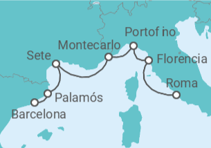 Itinerario del Crucero Armonía Mediterránea - Regent Seven Seas