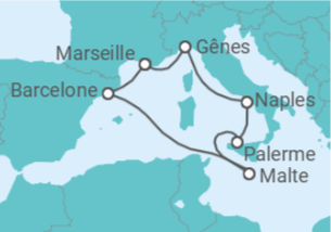 Itinerario del Crucero Canadá, Estados Unidos (EE.UU.), Reino Unido, Francia - Cunard