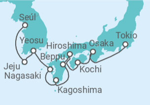Itinerario del Crucero Corea Del Sur, Japón - Regent Seven Seas