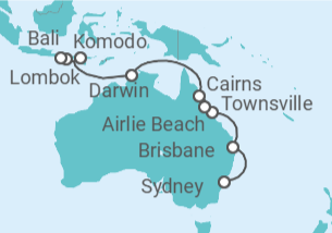 Itinerario del Crucero Más allá del interior - Regent Seven Seas