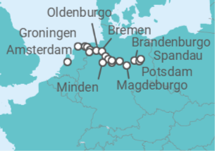 Itinerario del Crucero Crucero fluvial de Ámsterdam a Berlín  - CroisiEurope