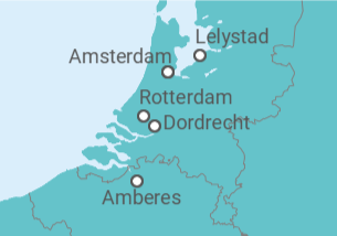 Itinerario del Crucero Lo mejor de Holanda y Bélgica - AmaWaterways