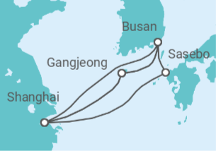 Itinerario del Crucero Corea del Sur, Japón, China - MSC Cruceros