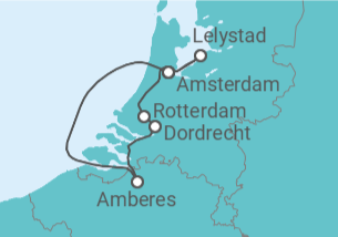 Itinerario del Crucero Lo mejor de Holanda y Bélgica - AmaWaterways