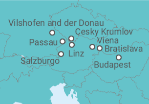 Itinerario del Crucero Escapadas de la ciudad: El Danubio - AmaWaterways