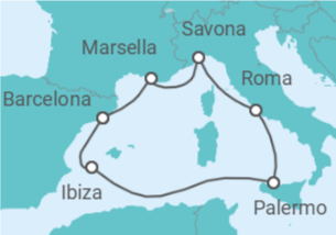 Itinerario del Crucero Un viaje hacia el color azul - Costa Cruceros