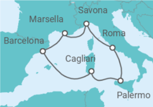 Itinerario del Crucero Un viaje hacia el color azul - Costa Cruceros