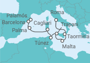 Itinerario del Crucero De antiguos imperios a la vanguardia - Silversea