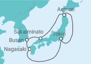 Itinerario del Crucero Japón, Corea Del Sur - Princess Cruises