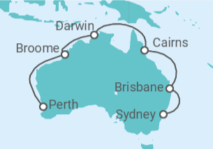 Itinerario del Crucero Australia - Princess Cruises