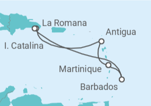 Itinerario del Crucero Antigua Y Barbuda, República Dominicana, Barbados - MSC Cruceros