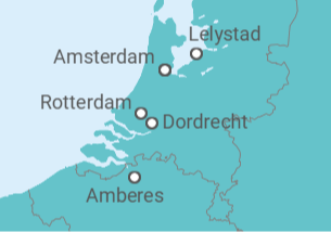 Itinerario del Crucero Holanda, Bélgica - AmaWaterways