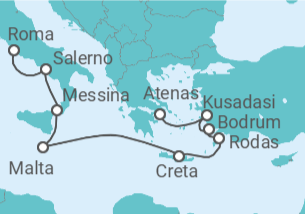 Itinerario del Crucero Antigüedades del Egeo y del Jónico - Oceania Cruises