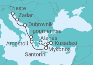 Itinerario del Crucero Islas griegas y calas del Adriático - Oceania Cruises