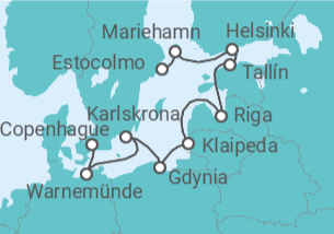 Itinerario del Crucero Serenata del Mar Báltico - Oceania Cruises