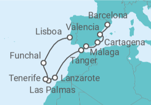 Itinerario del Crucero Islas Canarias - Oceania Cruises