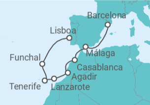 Itinerario del Crucero Islas Canarias - Oceania Cruises