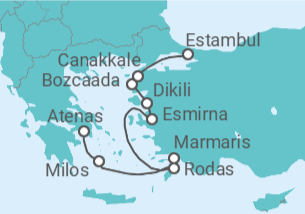 Itinerario del Crucero Leyendas de Troya y Bizancio - Oceania Cruises