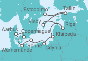 Itinerario del Crucero Herencia nórdica y báltica - Oceania Cruises