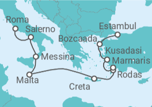 Itinerario del Crucero Islas Helénicas y Turquía - Oceania Cruises