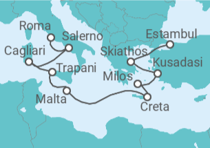 Itinerario del Crucero Imperios antiguos - Oceania Cruises