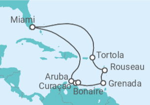Itinerario del Crucero Joyas del sur del Caribe - Oceania Cruises