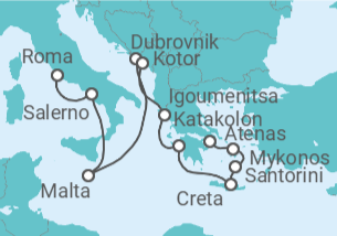 Itinerario del Crucero Esplendor dálmata y egeo - Oceania Cruises