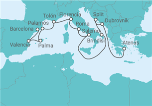 Itinerario del Crucero Sinfonía Mediterránea - Oceania Cruises