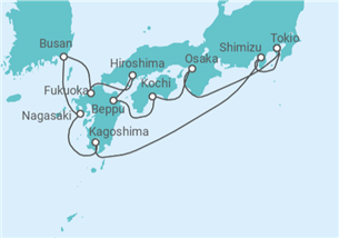 Itinerario del Crucero Japón, Corea Del Sur - Oceania Cruises