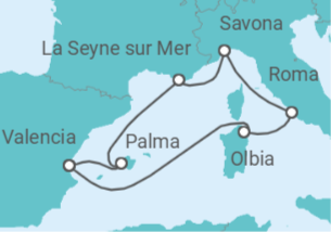 Itinerario del Crucero Historia y belleza natural TI - Costa Cruceros