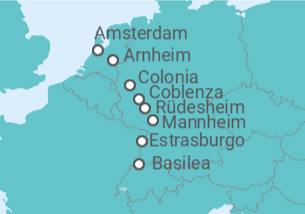 Itinerario del Crucero Rin Romántico en Dirección Norte - Riverside