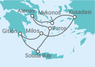 Itinerario del Crucero Turquía, Grecia - Silversea
