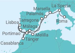 Itinerario del Crucero Serenidad Europea - Regent Seven Seas