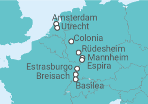 Itinerario del Crucero El Rin Romántico en Dirección Sur - Riverside