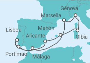 Itinerario del Crucero Bellezas de dos mares II - TI - MSC Cruceros
