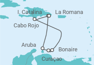 Itinerario del Crucero Aruba, Curaçao, Bonaire, San Eustaquio y Saba - Costa Cruceros