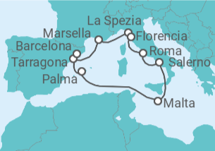 Itinerario del Crucero Europa: España e Italia - NCL Norwegian Cruise Line