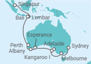 Itinerario del Crucero Desde Sidney (Australia) a Singapur - NCL Norwegian Cruise Line
