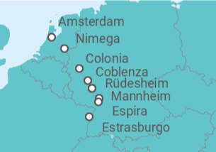 Itinerario del Crucero Oferta Especial - Encantos de Rhin I - con vuelos - Panavision