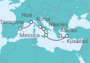 Itinerario del Crucero Rivieras del Mediterráneo 2028 - Celestyal Cruises