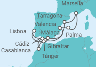Itinerario del Crucero Odisea Mediterránea - Celestyal Cruises