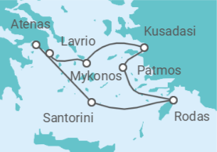 Itinerario del Crucero Icónicas Islas Griegas - Celestyal Cruises